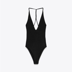 Zara Black Strappy Bodysuit
